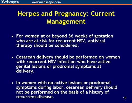 Genital Herpes And Pregnancy Preventing Neonatal Transmission