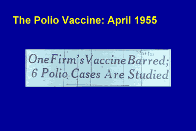 The Polio Vaccine: April 1955