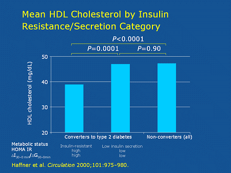Slide 10. Mean HDL Cholesterol by Insulin Resistance/Secretion Category