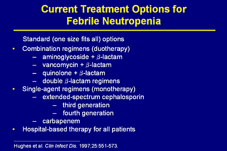 Slide. Current Treatment Options for Febrile Neutropenia