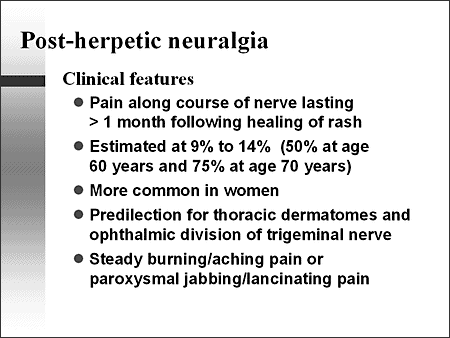 Post-Herpetic Neuralgia