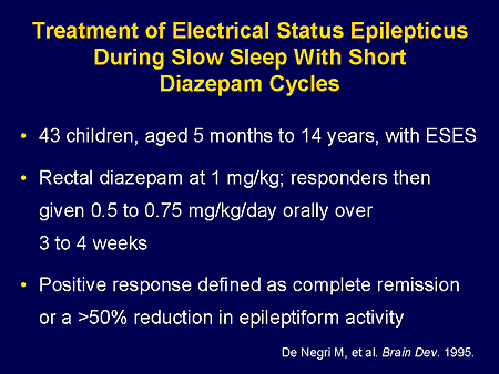 Treatment of Electrical Status Epilepticus During Slow Sleep With Short Diazepam Cycles