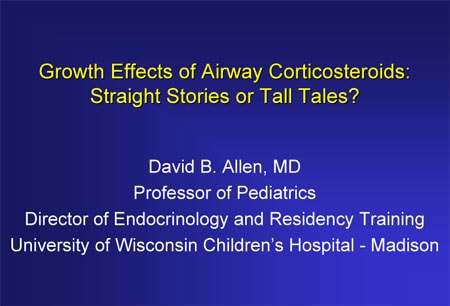 Inhaled corticosteroids and growth