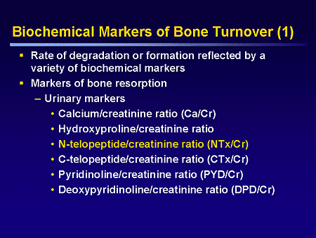 Biochemical Markers of Bone Turnover (1)