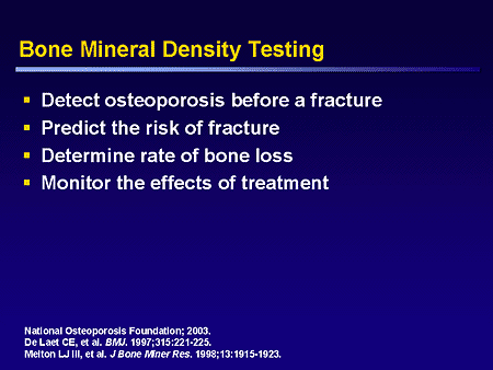Bone Mineral Density Testing