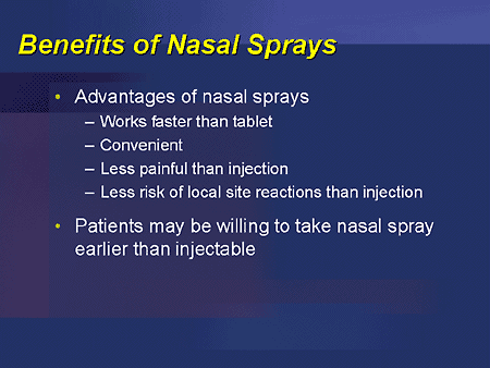 benefits of nasal spray