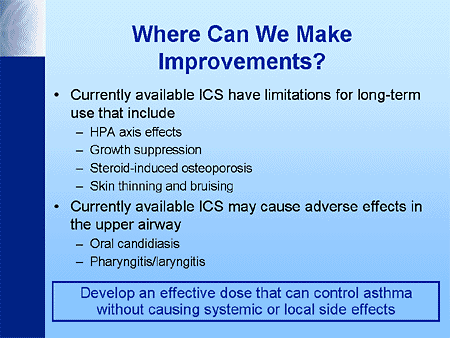 Side effects of inhaled steroid therapy