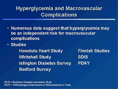 Hyperglycemia and Macrovascular Complications