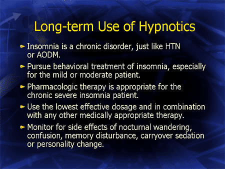 Long-term Use of Hypnotics