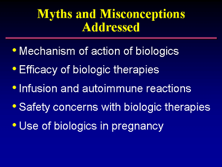 misconceptions slide myths biologic crohn disease therapy