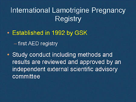 Lamictal pregnancy registry