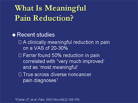 What Is Meaningful Pain Reduction?
