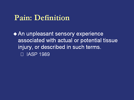 Pain: Definition