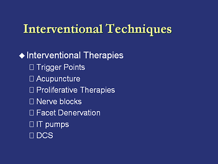 Interventional Techniques