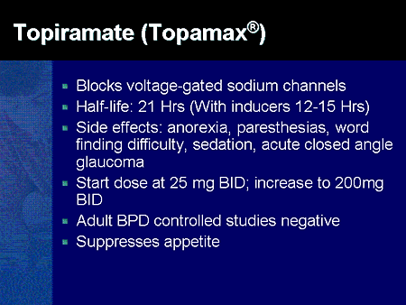 Slide 71. Topiramate (Topamax)