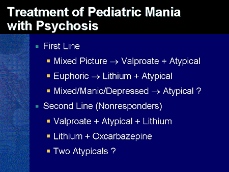 Slide 93. Treatment of Pediatric Mania With Psychosis
