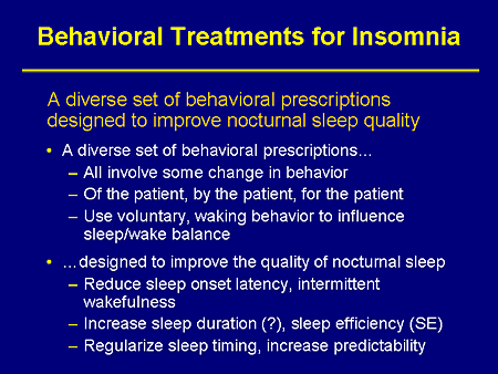 types of insomnia and treatments