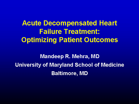 Current Controversies in the Management of Acute Decompensated Heart ...
