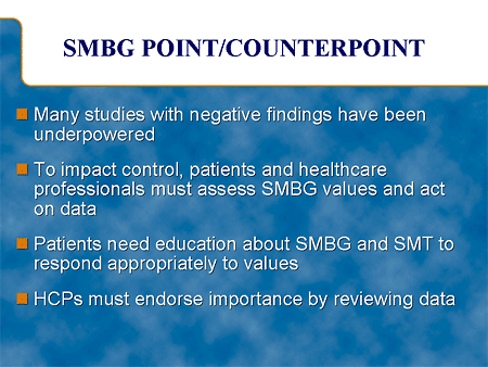 SMBG Point/Counterpoint