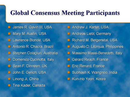Global Consensus Meeting Participants