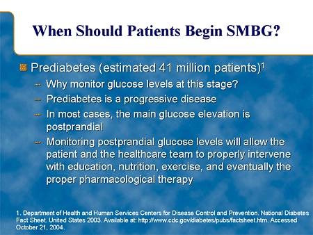 When Should Patients Begin SMBG?