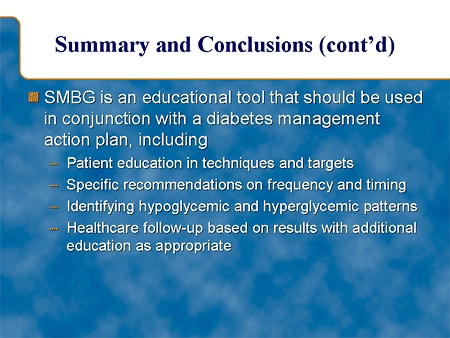 Summary and Conclusions (cont'd)