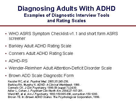 brown attention deficit disorder scales test for adults