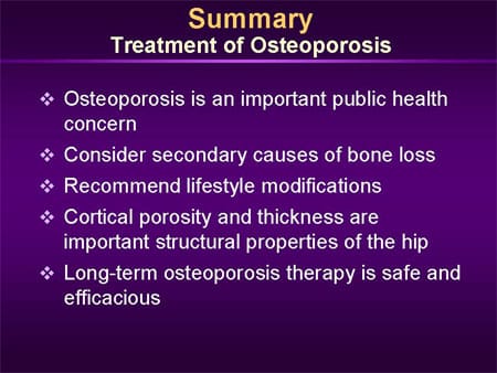 Management and Treatment of Osteoporosis