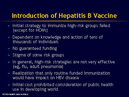 presentation of hepatitis b vaccine