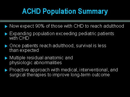 Slide 38. ACHD Population Summary