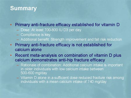 Fracture Efficacy of Vitamin D and Calcium (Slides with Transcript)