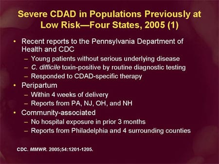 The Changing Epidemiology of Clostridium difficile and Identification ...