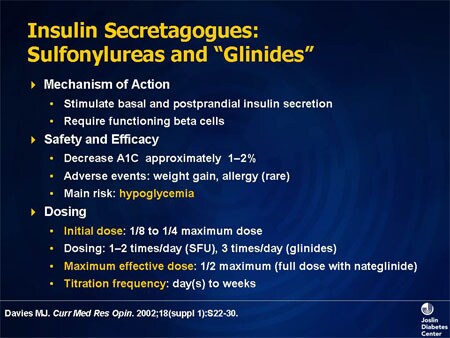 Insulin Secretagogues: Sulfonylureas and 