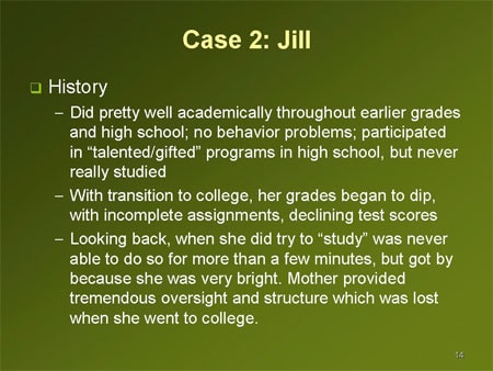 Slide 14. Case 2: Jill 