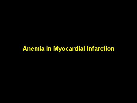 Anemia in Myocardial Infarction