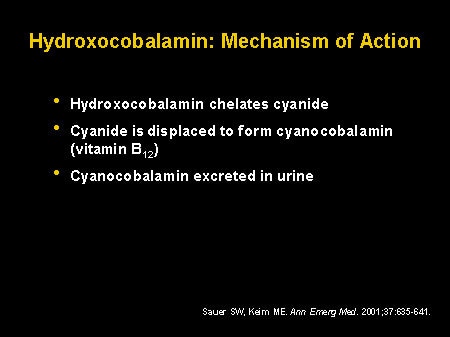 hydroxocobalamin cyanide poisoning