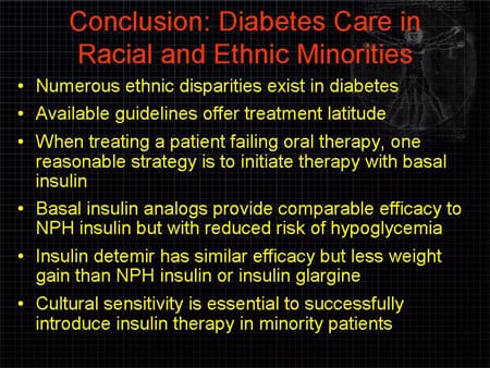 Diabetes Care in Racial and Ethnic Minorities (Slides with Transcript)