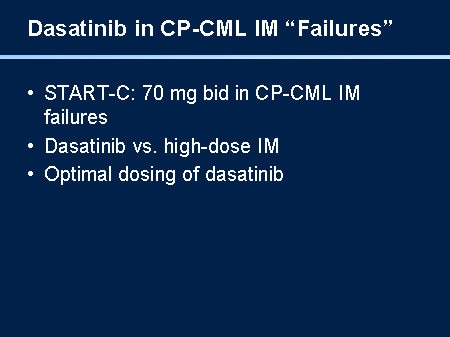 Dasatinib in CP-CML IM "Failures"
