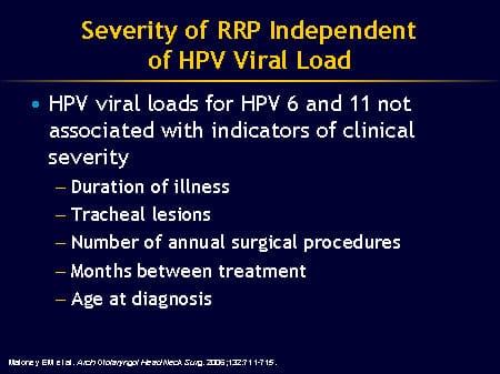 Rrp Risk Recurrent Respiratory Papillomatosis: High-Risk Consequences of Low ...