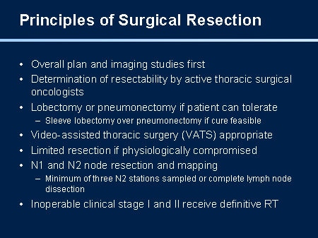 Therapy for Stages I, IIA, IIB, and IIIA (T3, N1) Non-Small Cell Lung ...