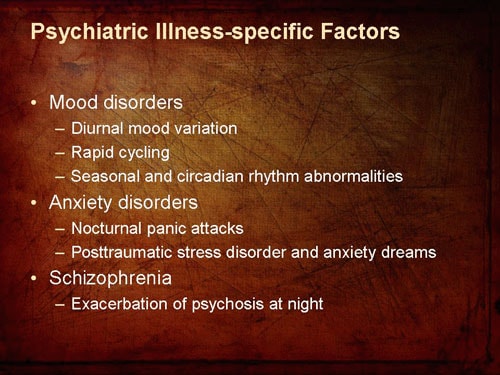 Insomnia: Diagnosis and Treatment in Psychiatric Patients-Slides/Transcript