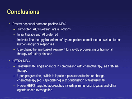 Advances in the Management of Metastatic Breast Cancer; Hormonal ...