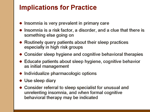 Insomnia: Manifestations, Risks, And Diagnosis (Slides With Transcript)