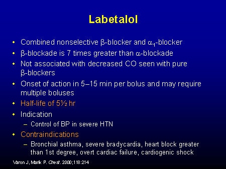 Labetalol: Uses, indications and precautions when using