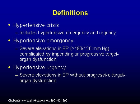 Hypertensive emergency on sale