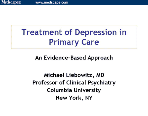 The Diagnosis and Treatment of Depression in Primary Care: An Evidence ...
