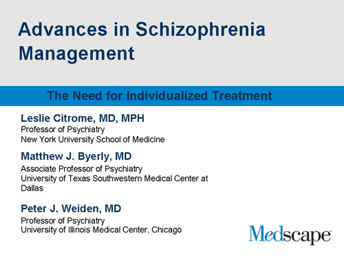 Advances in Schizophrenia Management: The Need for Individualized Treatment