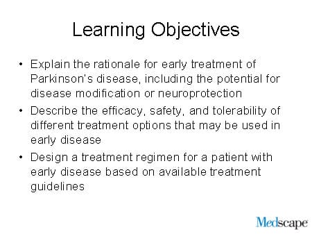 slide parkinson disease early management