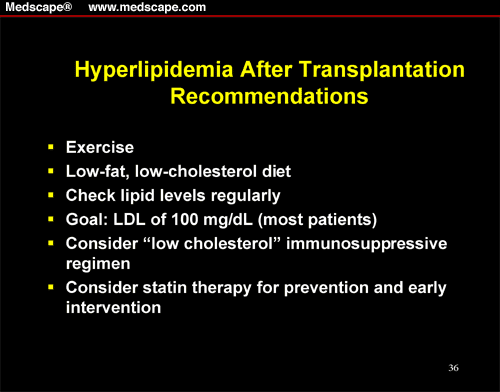 Hyperlipidemia After Solid Organ Transplantation 0413