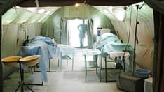 photo of Operating room in a mobile military hospital
